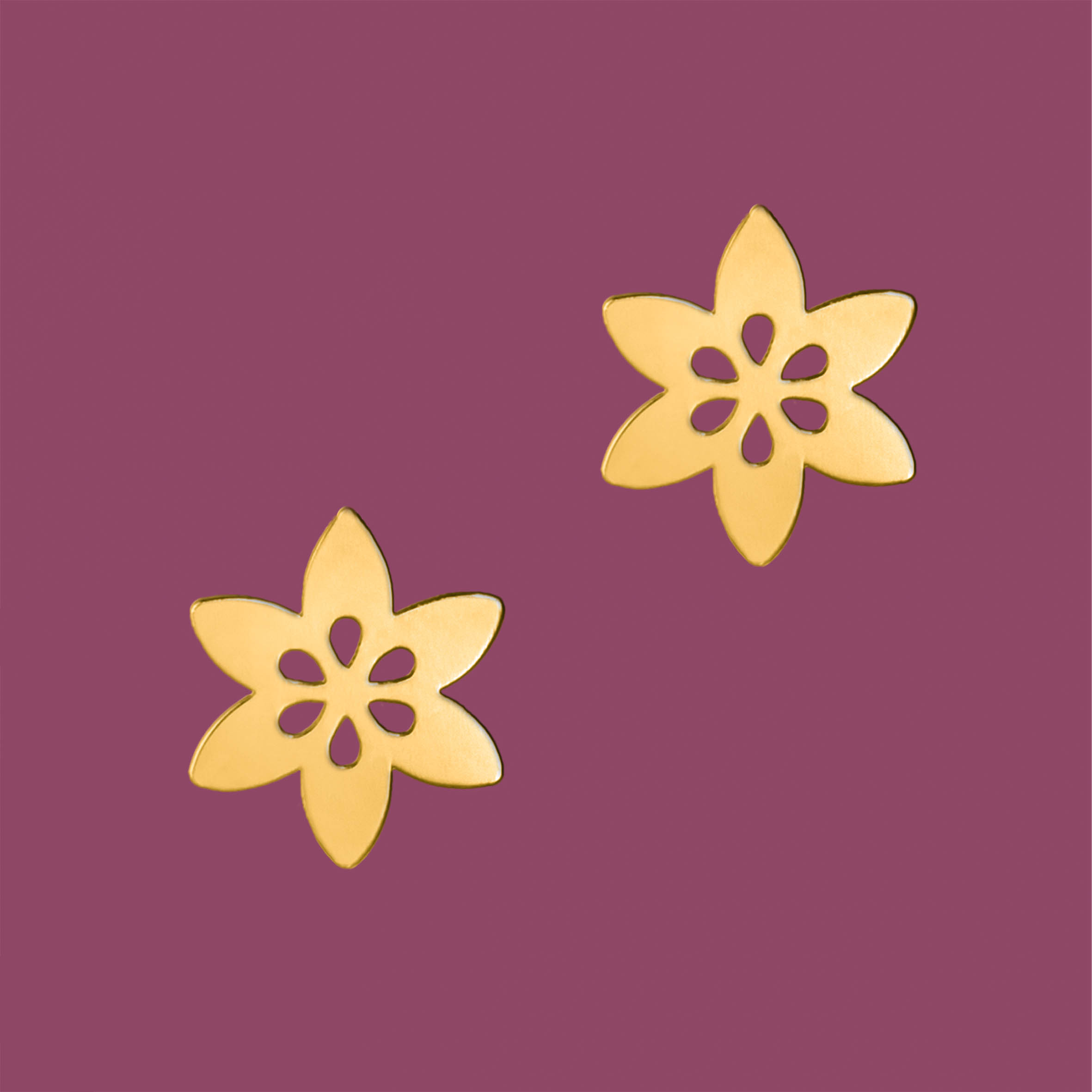 Napichovacie náušnice klematis 1