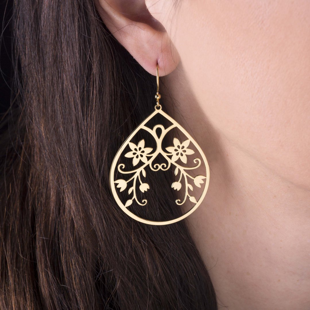 Náušnice klematis 3 - slza