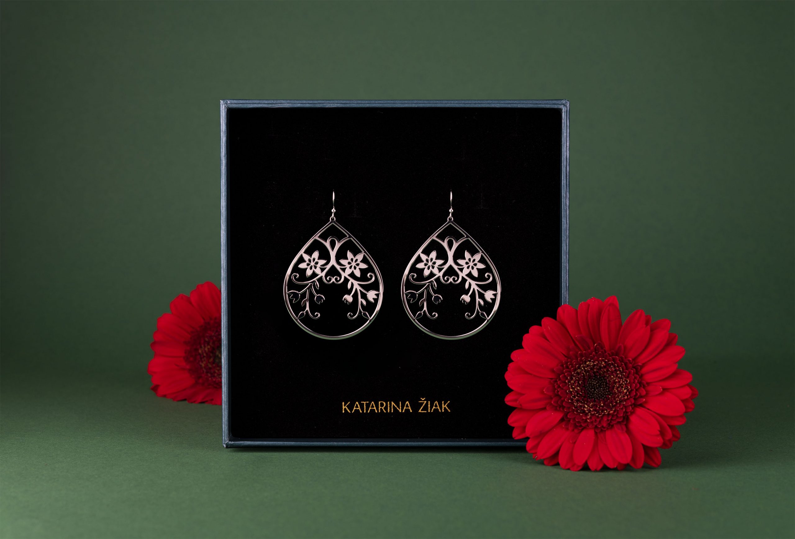 Náušnice klematis 3 - slza