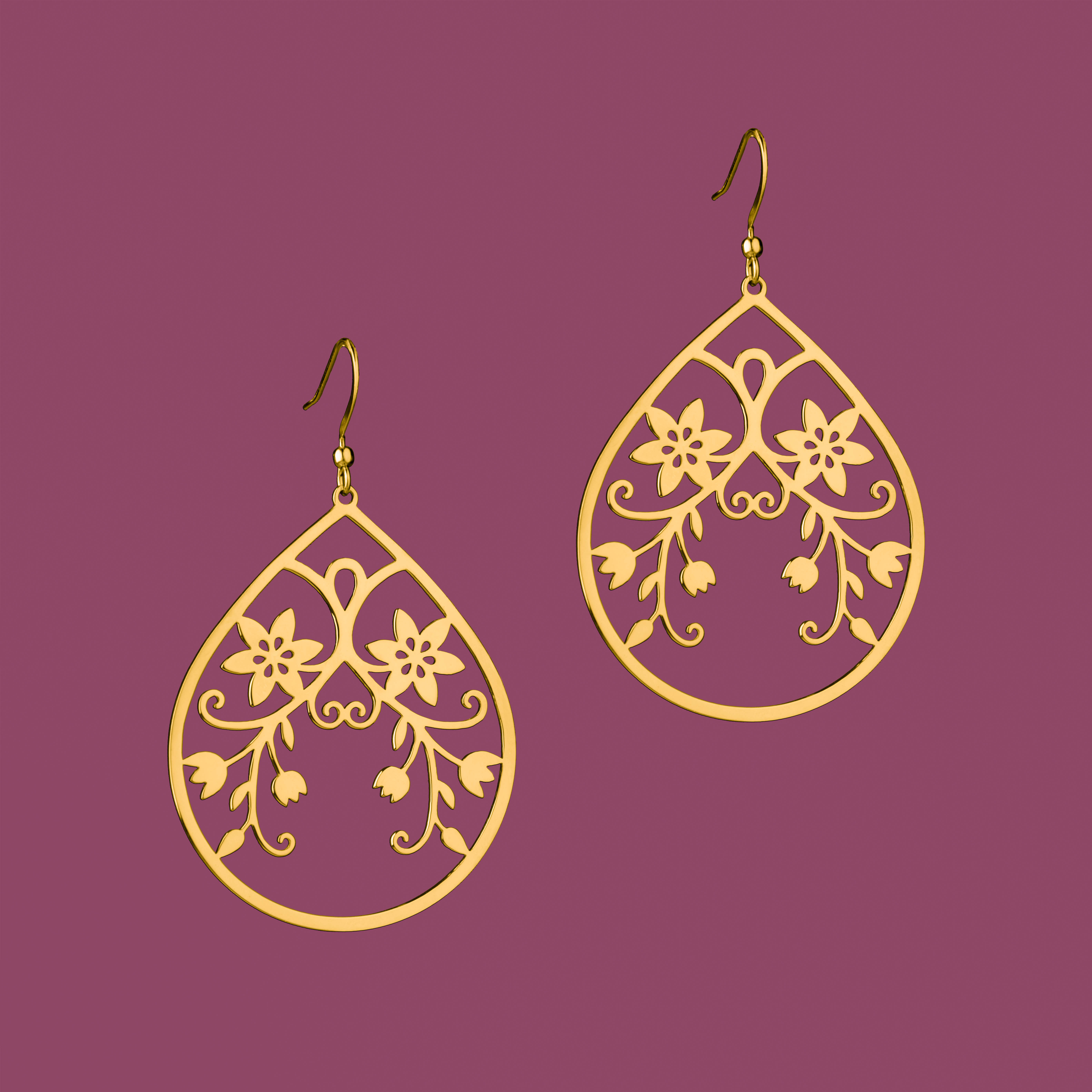 Náušnice klematis 3 - slza