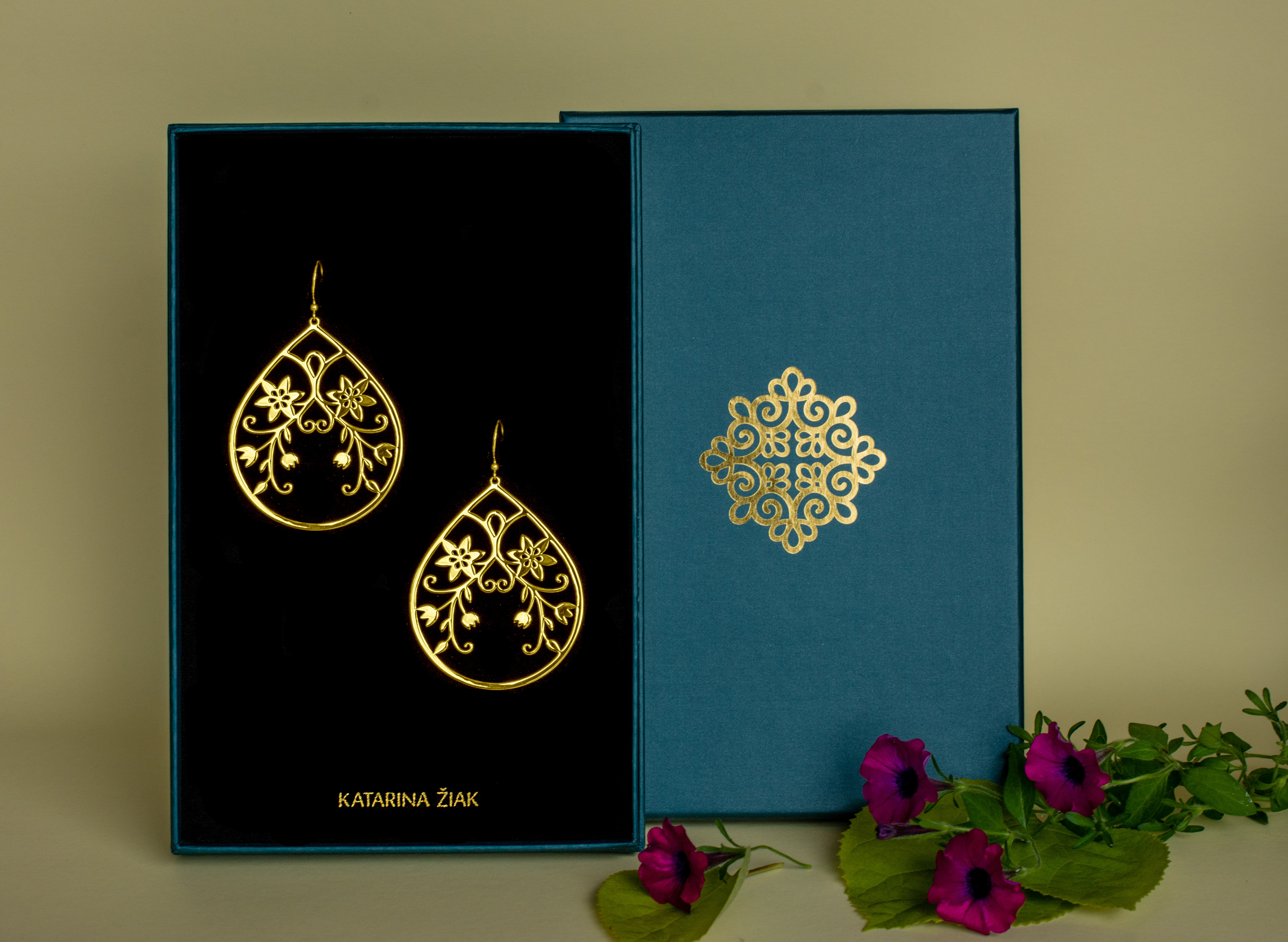 Náušnice klematis 3 - slza