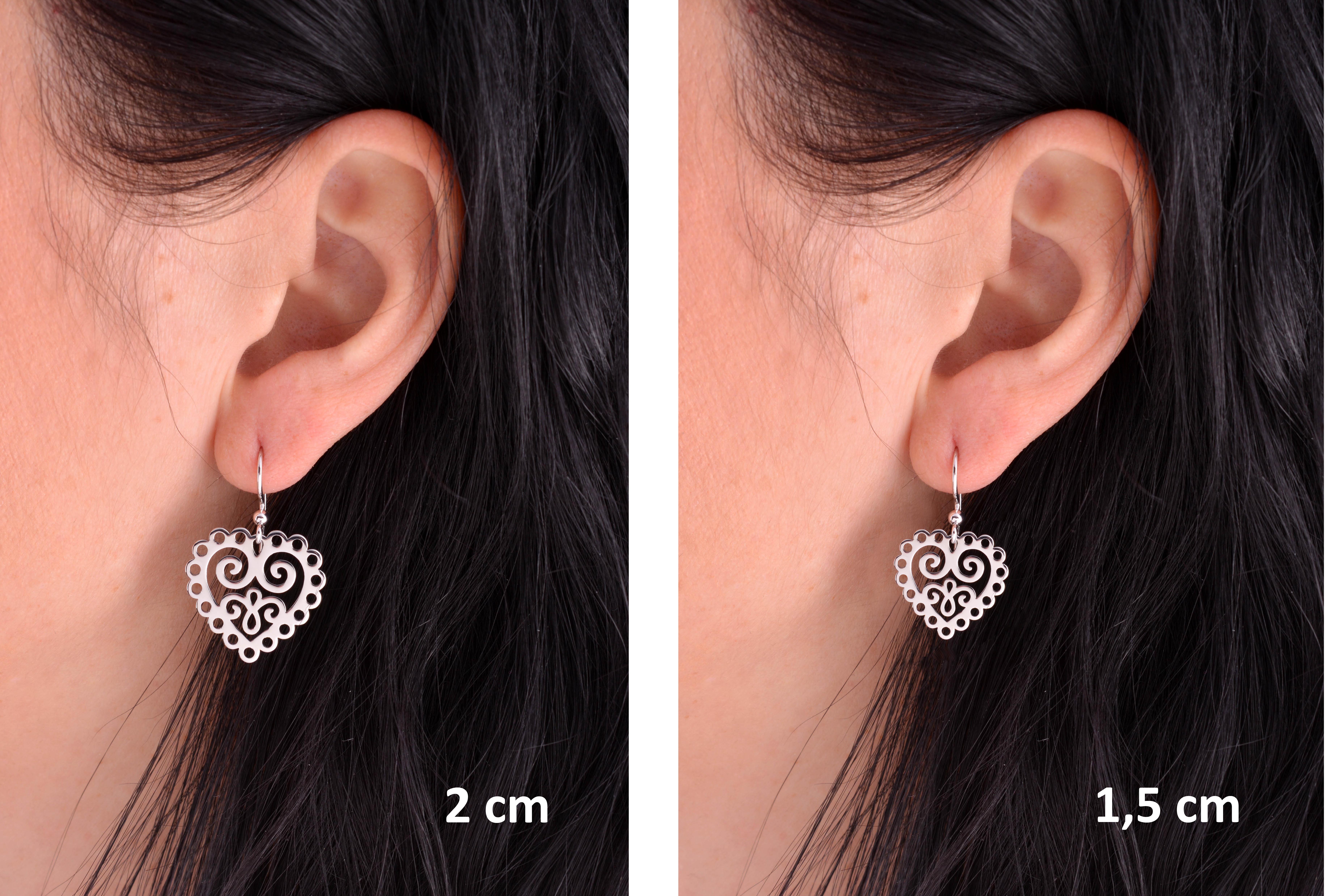 Náušnice srdce ornament mini 1