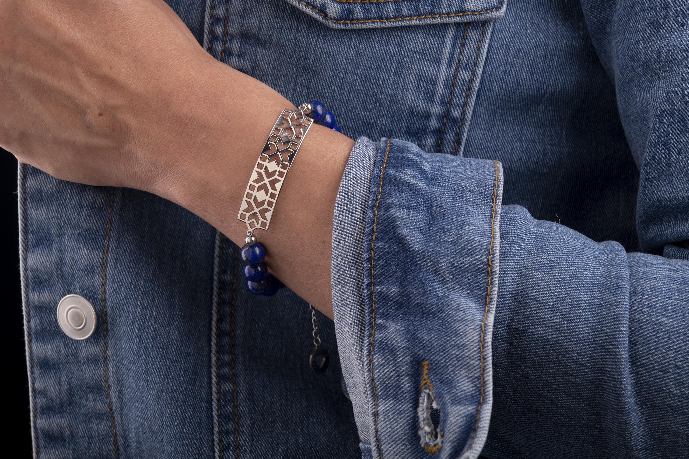 Náramok geometria 2 - lapis - krátky