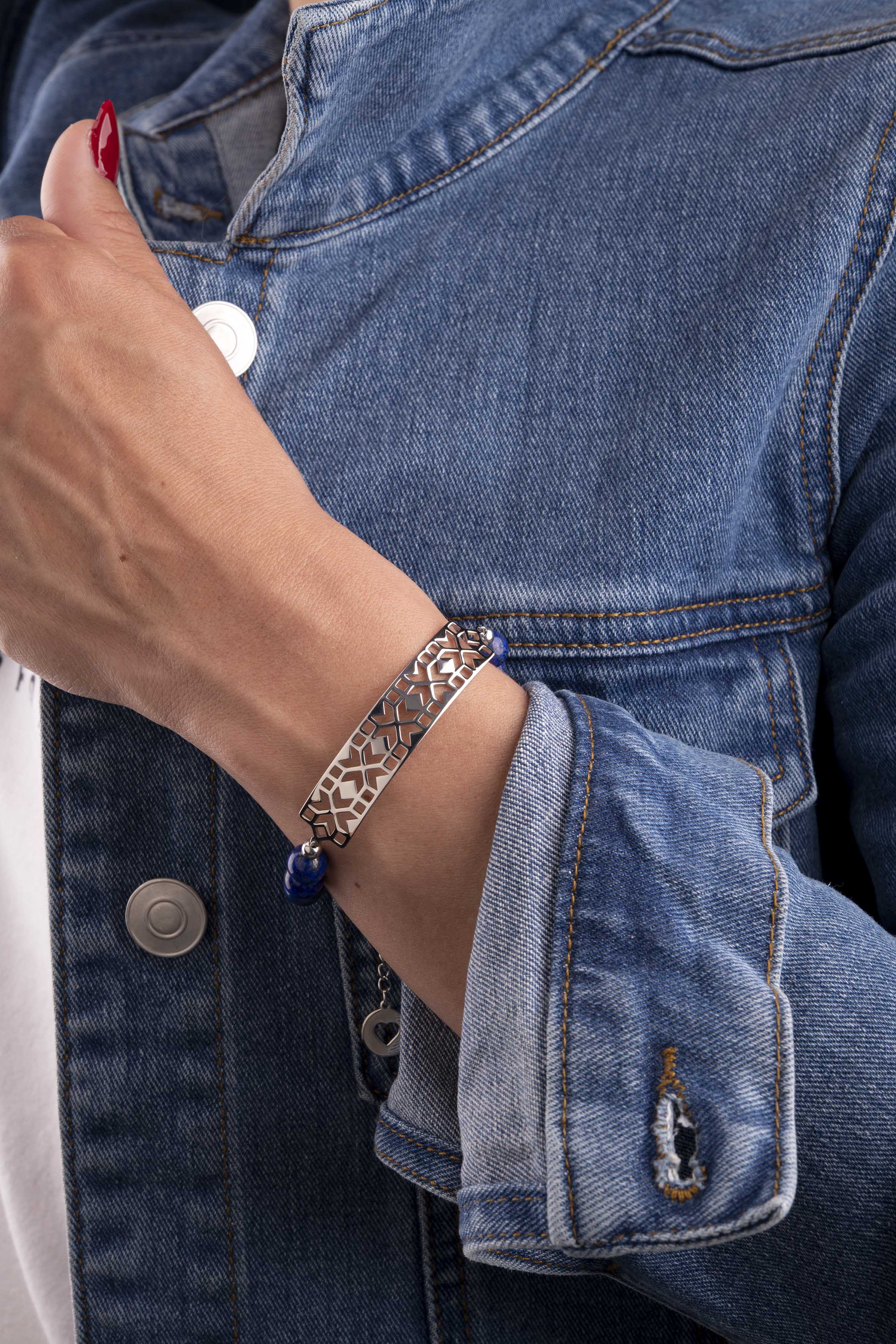 Náramok geometria 2 - lapis - dlhý