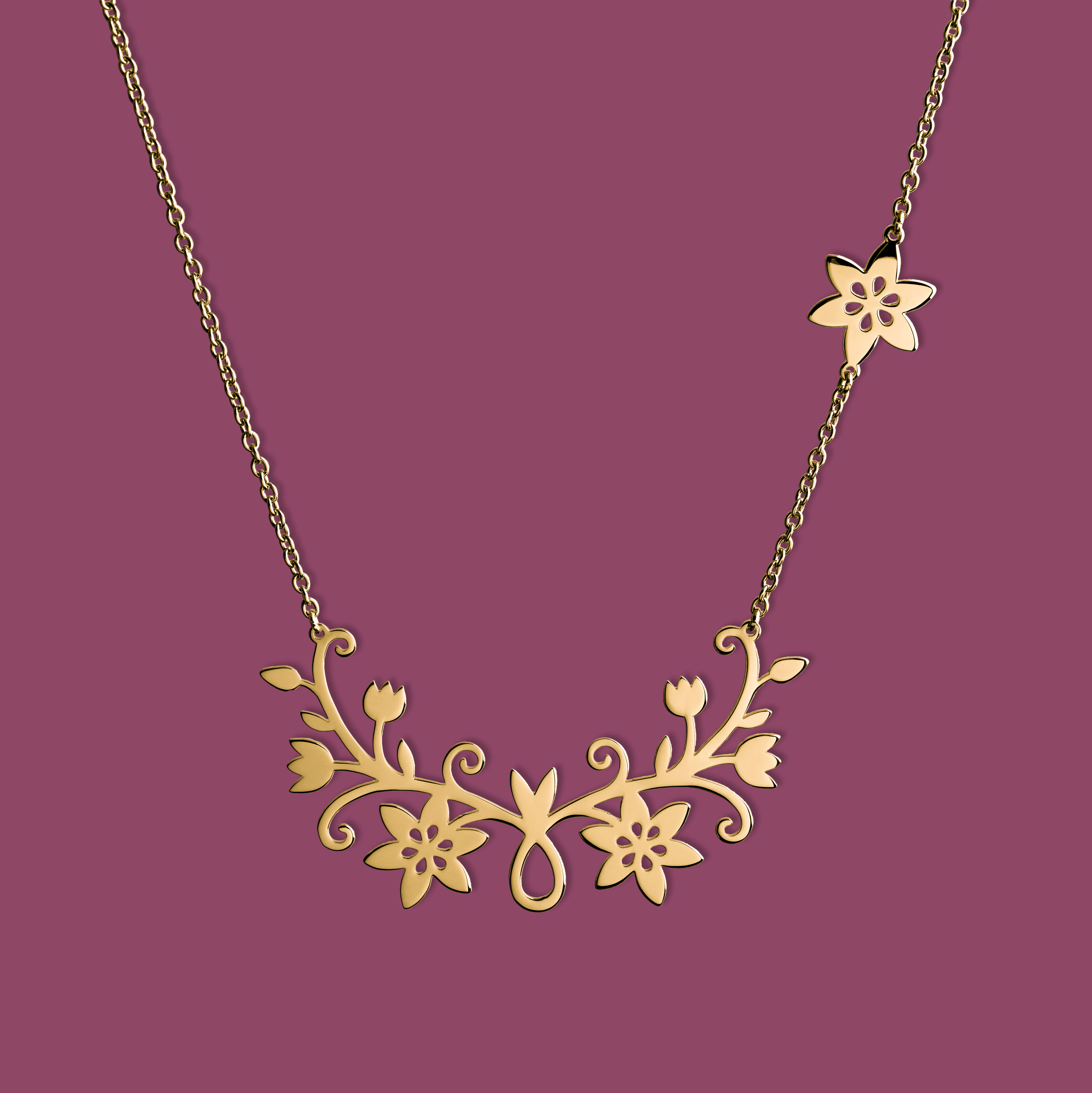 Náhrdelník klematis 1 - oblúk