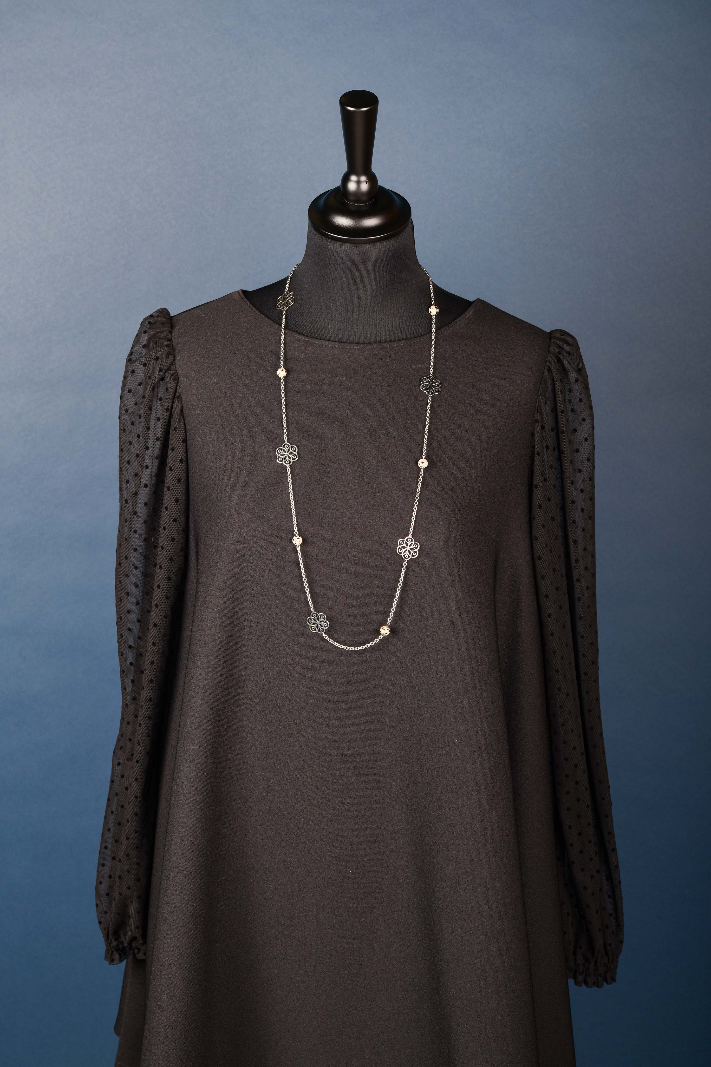 Retiazka kvet života -1 + jaspis dalmatín (rôzne kamene na výber)