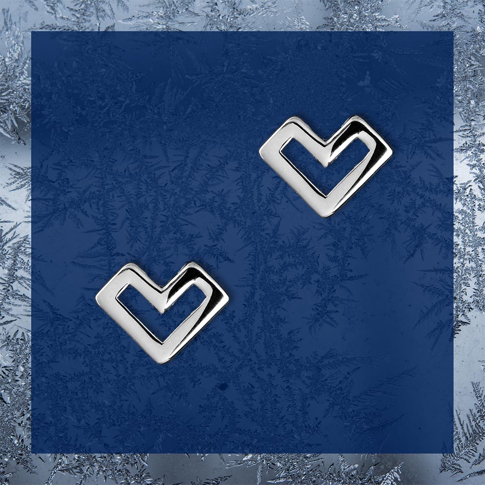 Napichovacie náušnice - Novohrad srdiečko