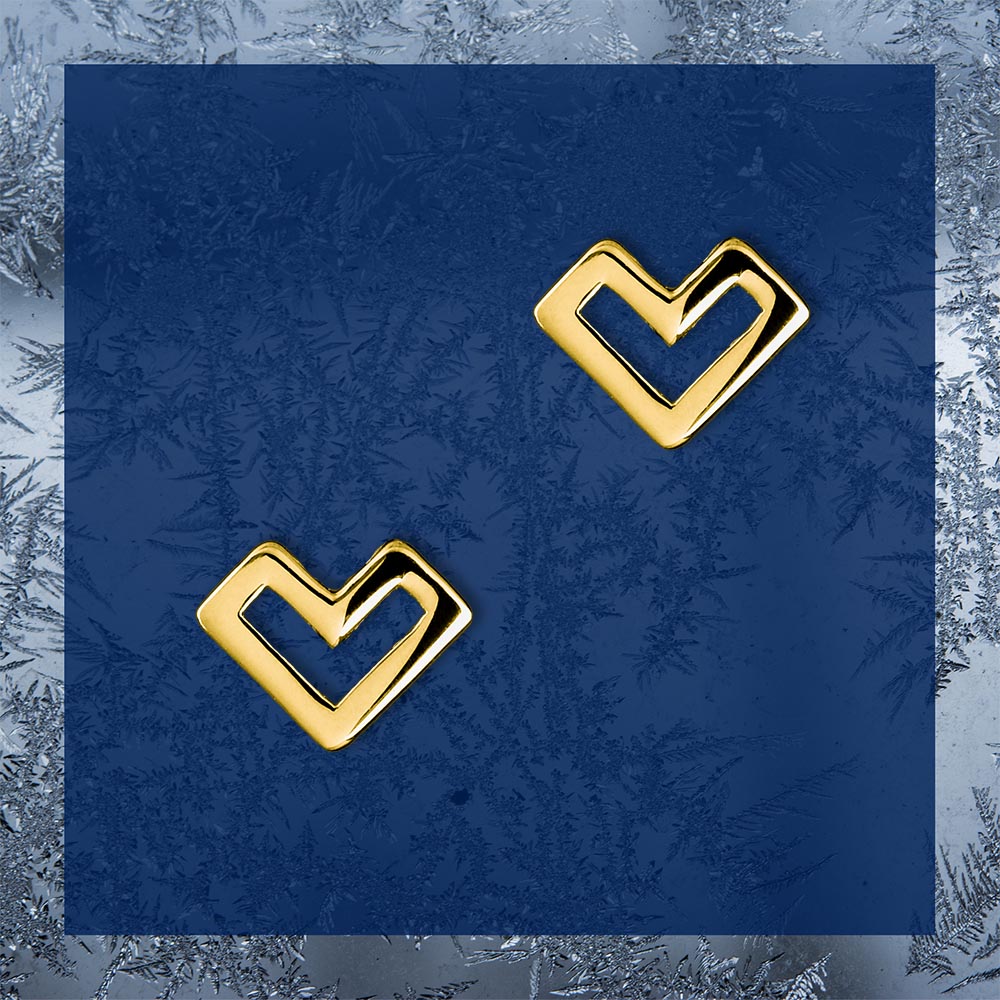 Napichovacie náušnice - Novohrad srdiečko