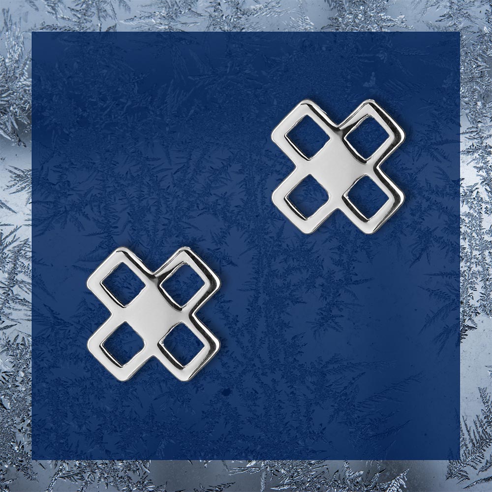 Napichovacie náušnice - Novohrad krížik 1