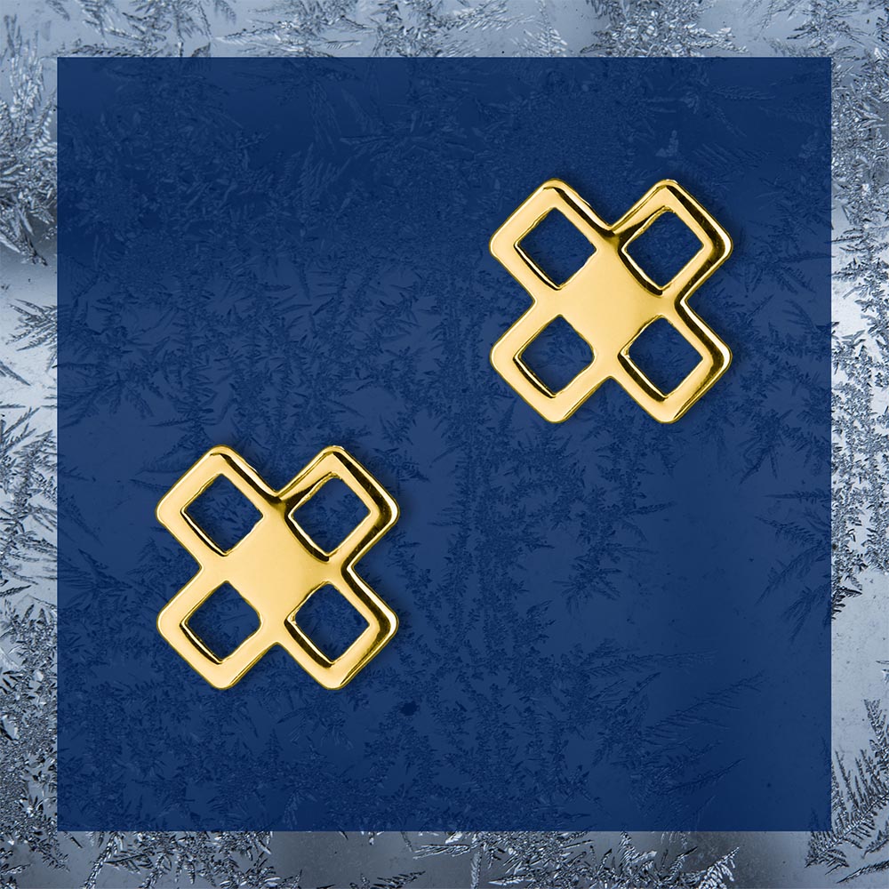 Napichovacie náušnice - Novohrad krížik 1