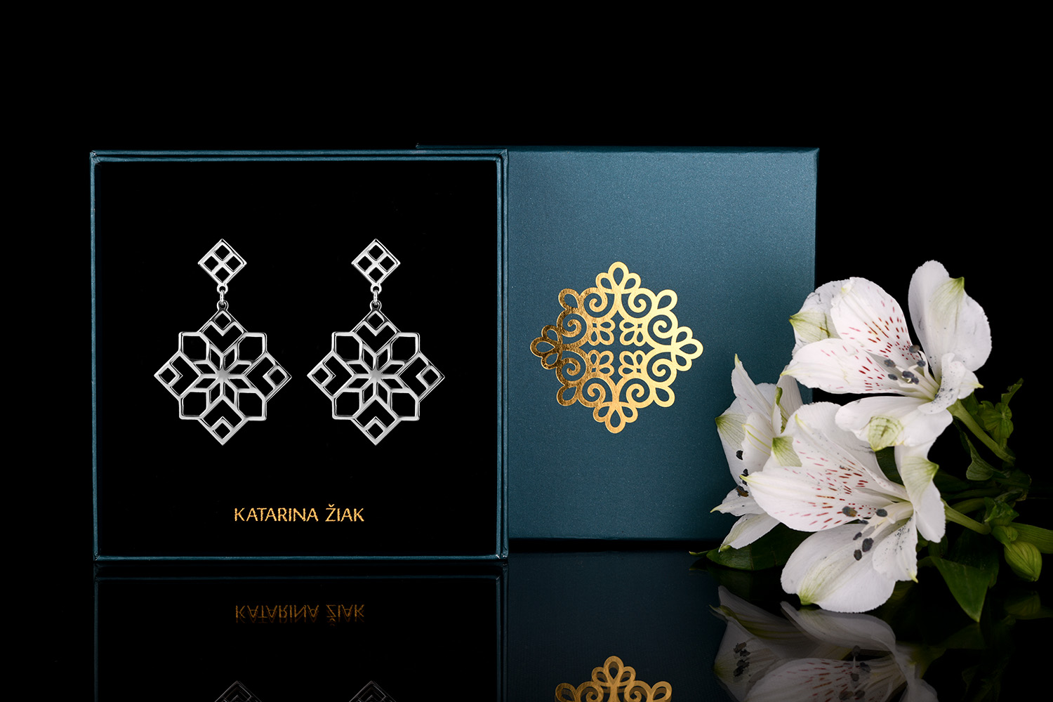 Náušnice Novohrad - štvorec 1