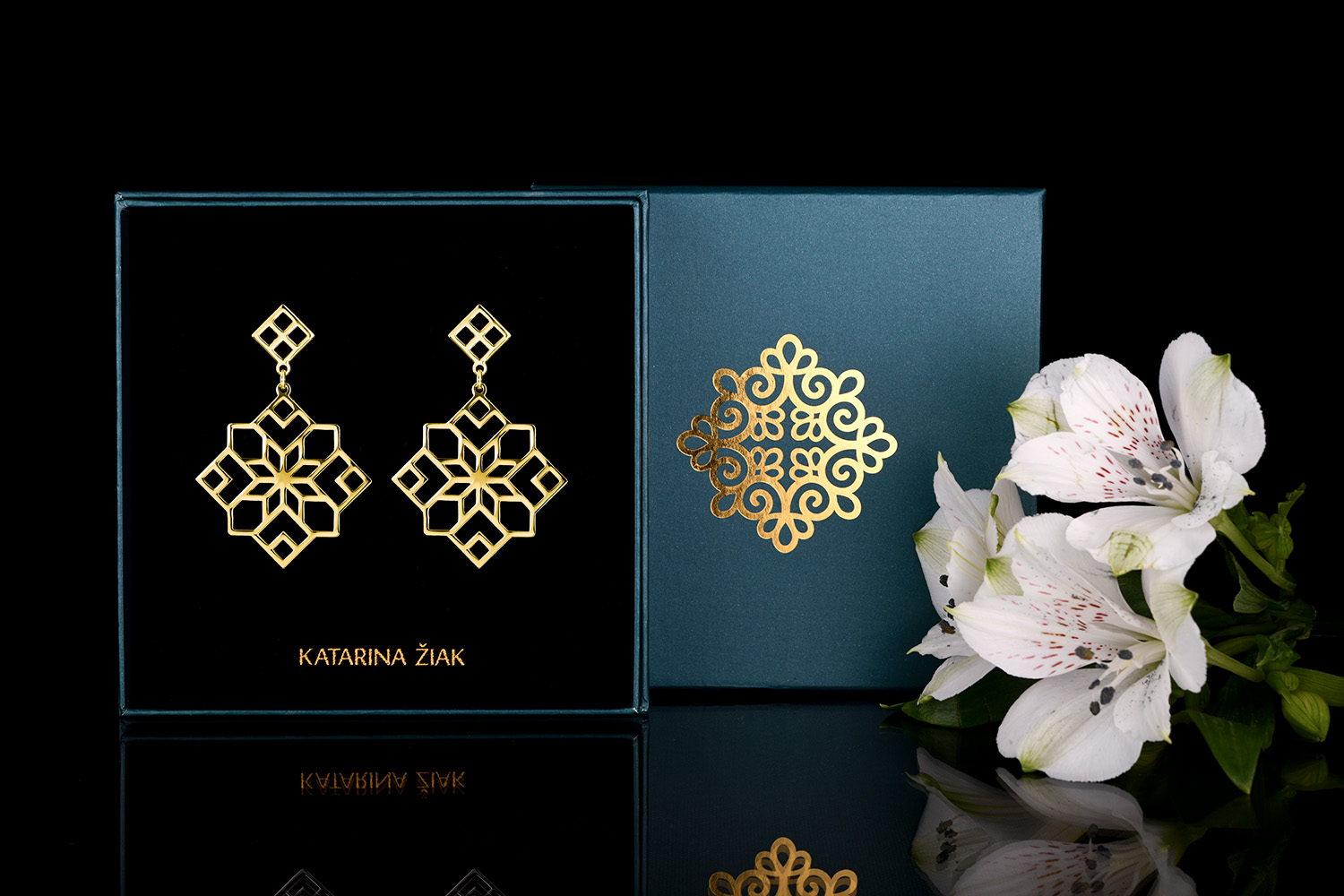 Náušnice Novohrad - štvorec 1