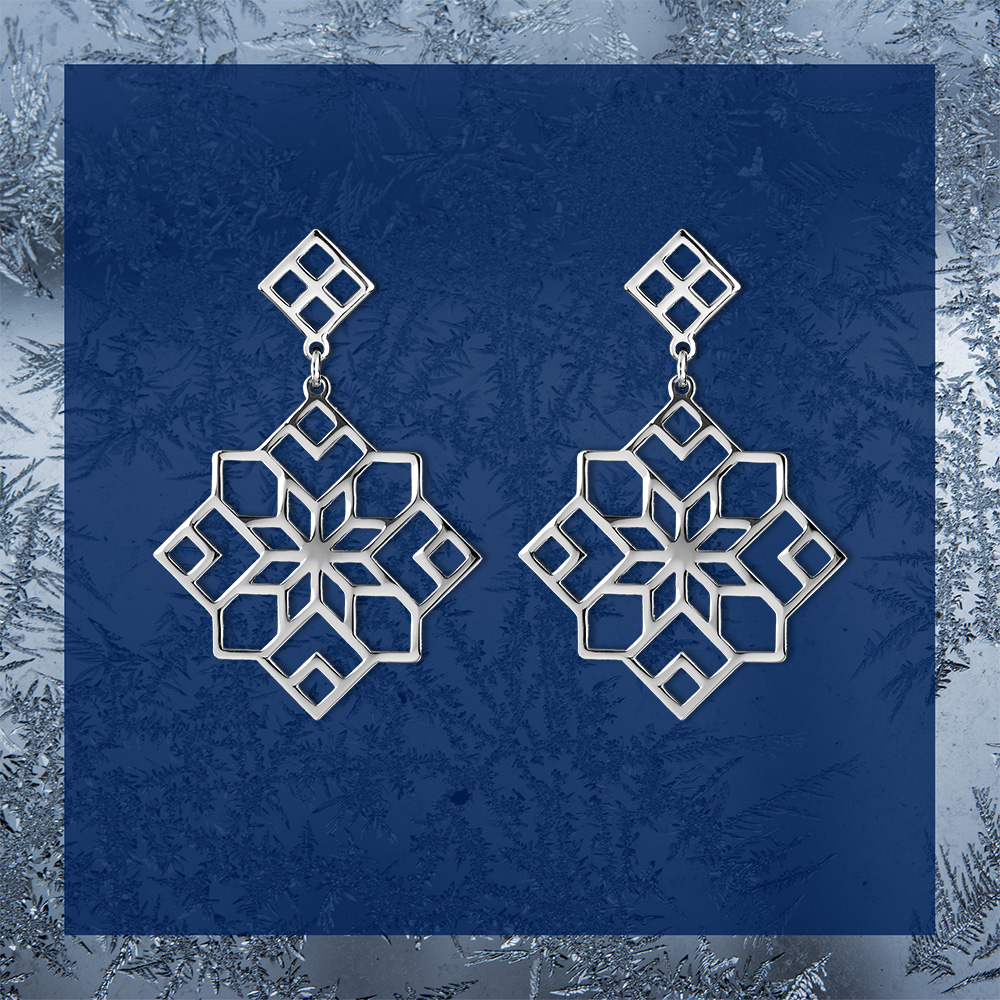 Náušnice Novohrad - štvorec 1