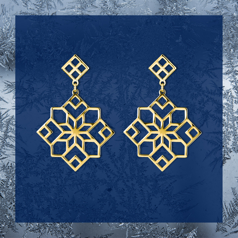 Náušnice Novohrad - štvorec 1