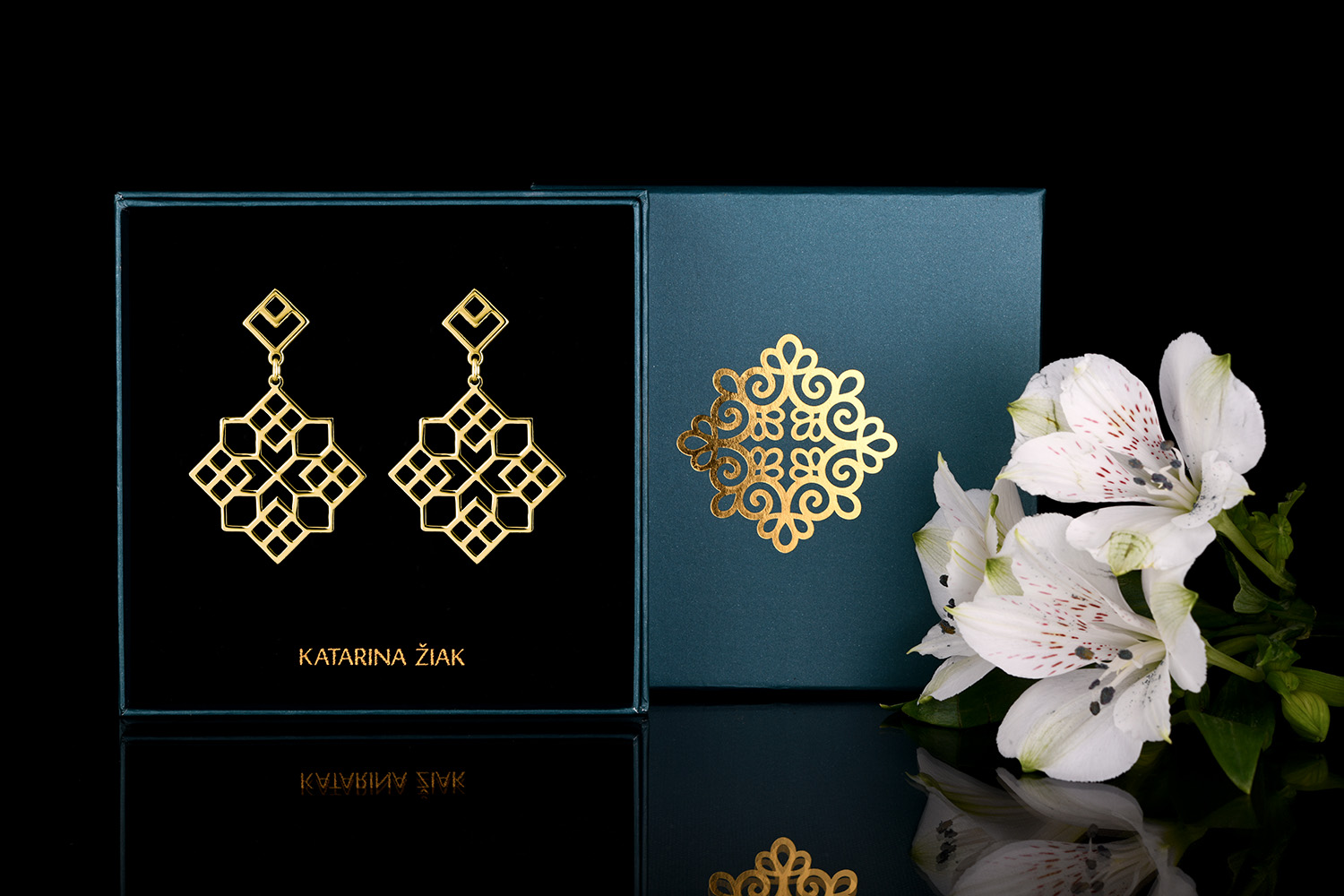 Náušnice Novohrad - štvorec 2