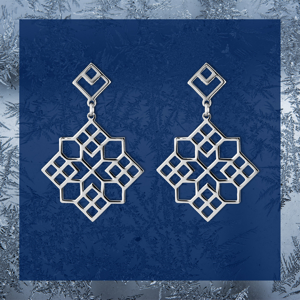 Náušnice Novohrad - štvorec 2