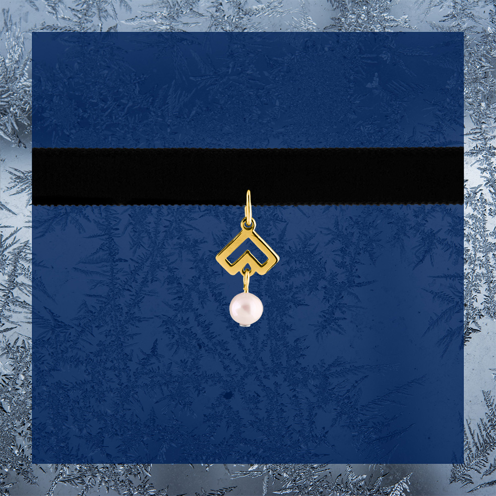 Náhrdelník choker - Novohrad srdiečko 1 + perla