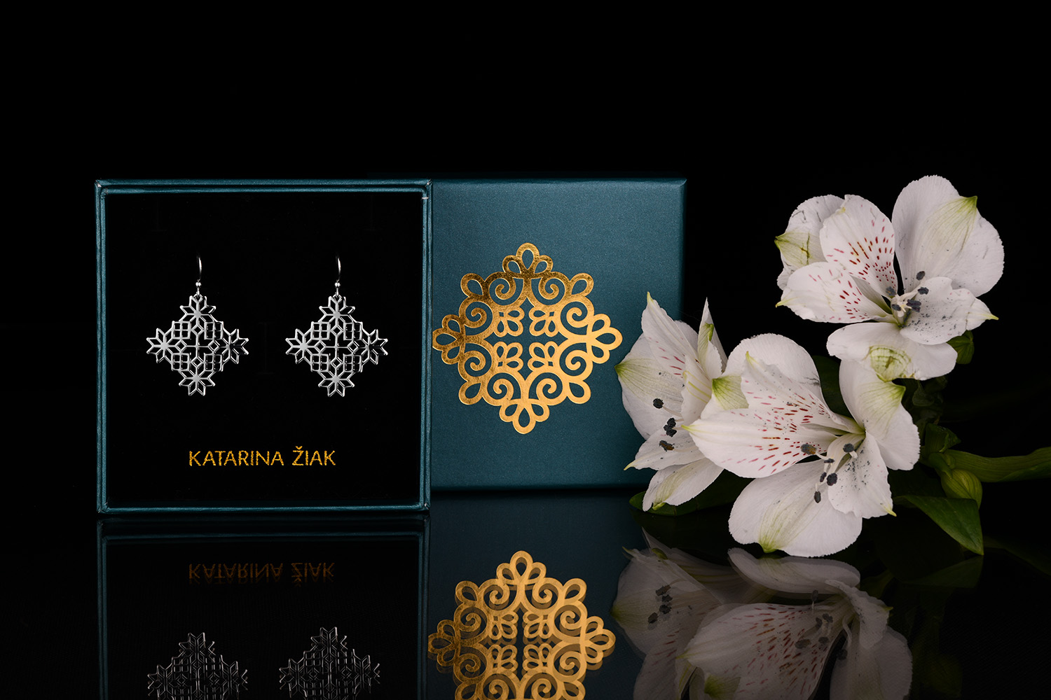 Náušnice Novohrad - štvorec 3