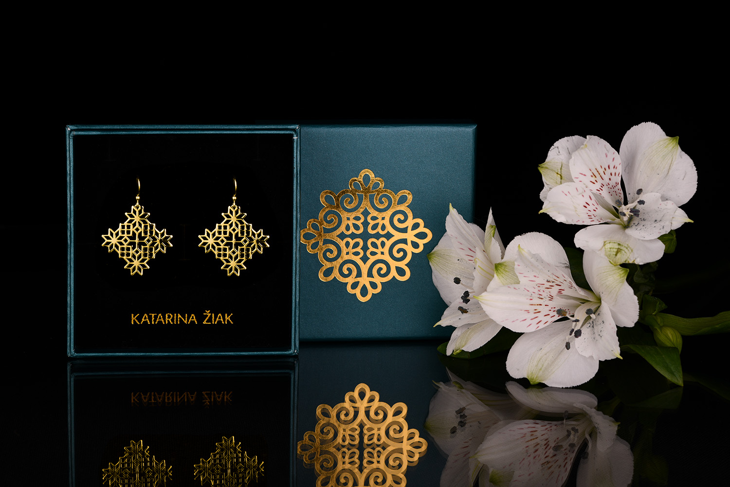 Náušnice Novohrad - štvorec 3