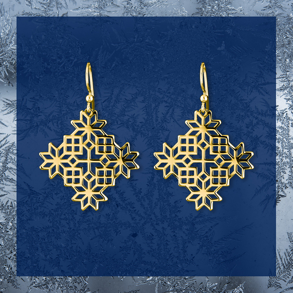 Náušnice Novohrad - štvorec 3