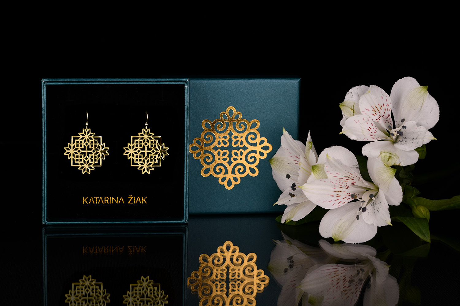 Náušnice Novohrad - štvorec 5