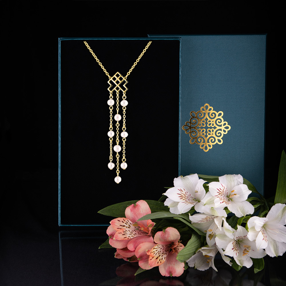 Náhrdelník – Novohrad vodopád + perly 1