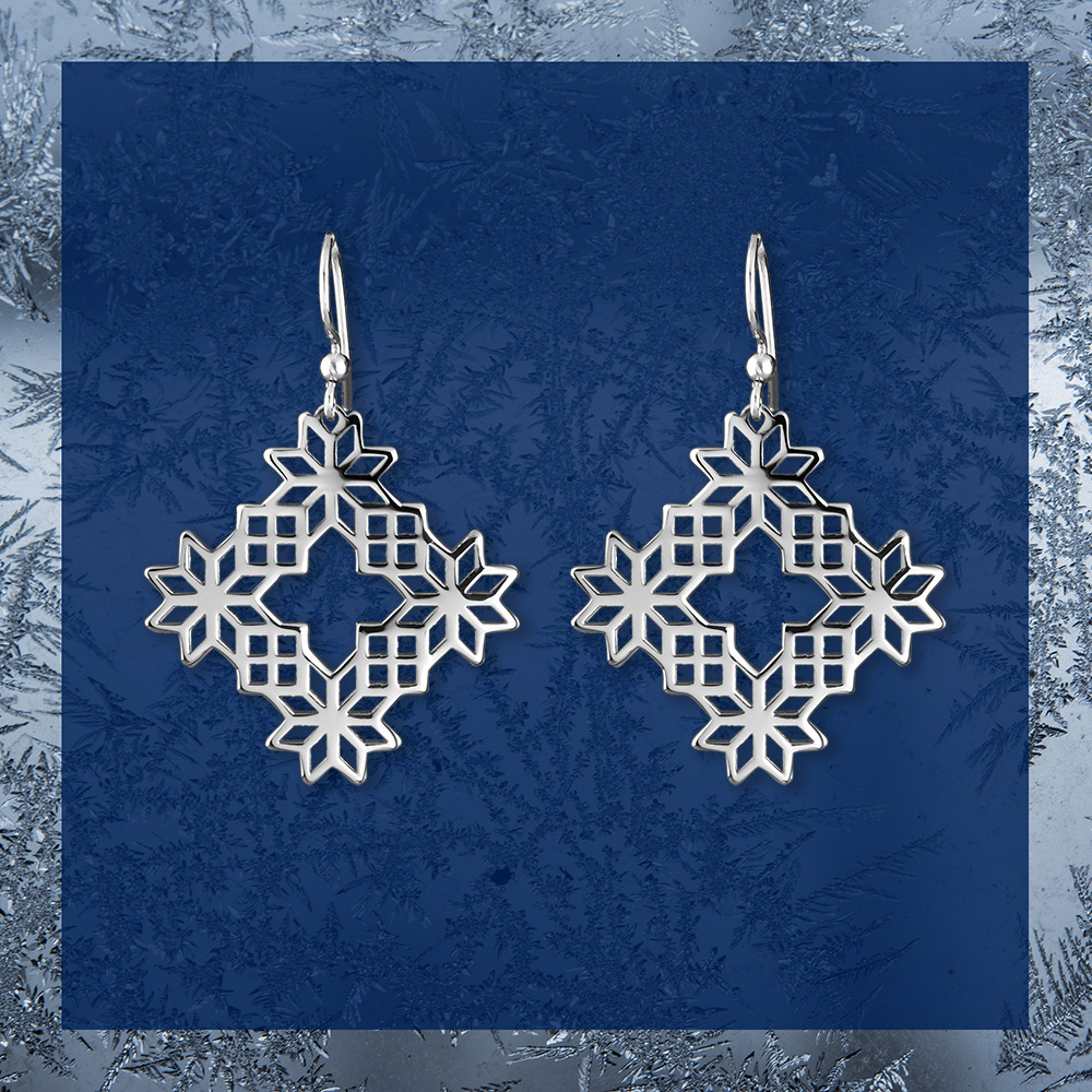 Náušnice Novohrad - štvorec 4