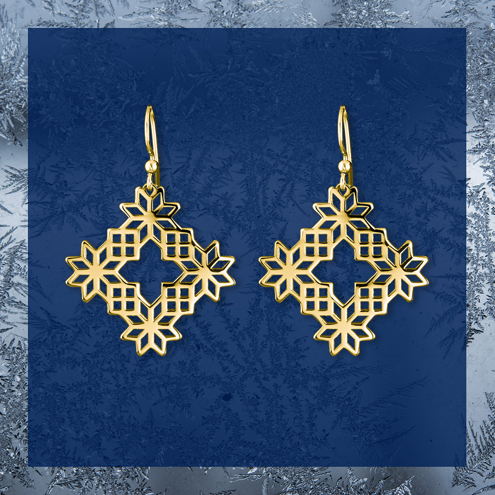 Náušnice Novohrad - štvorec 4