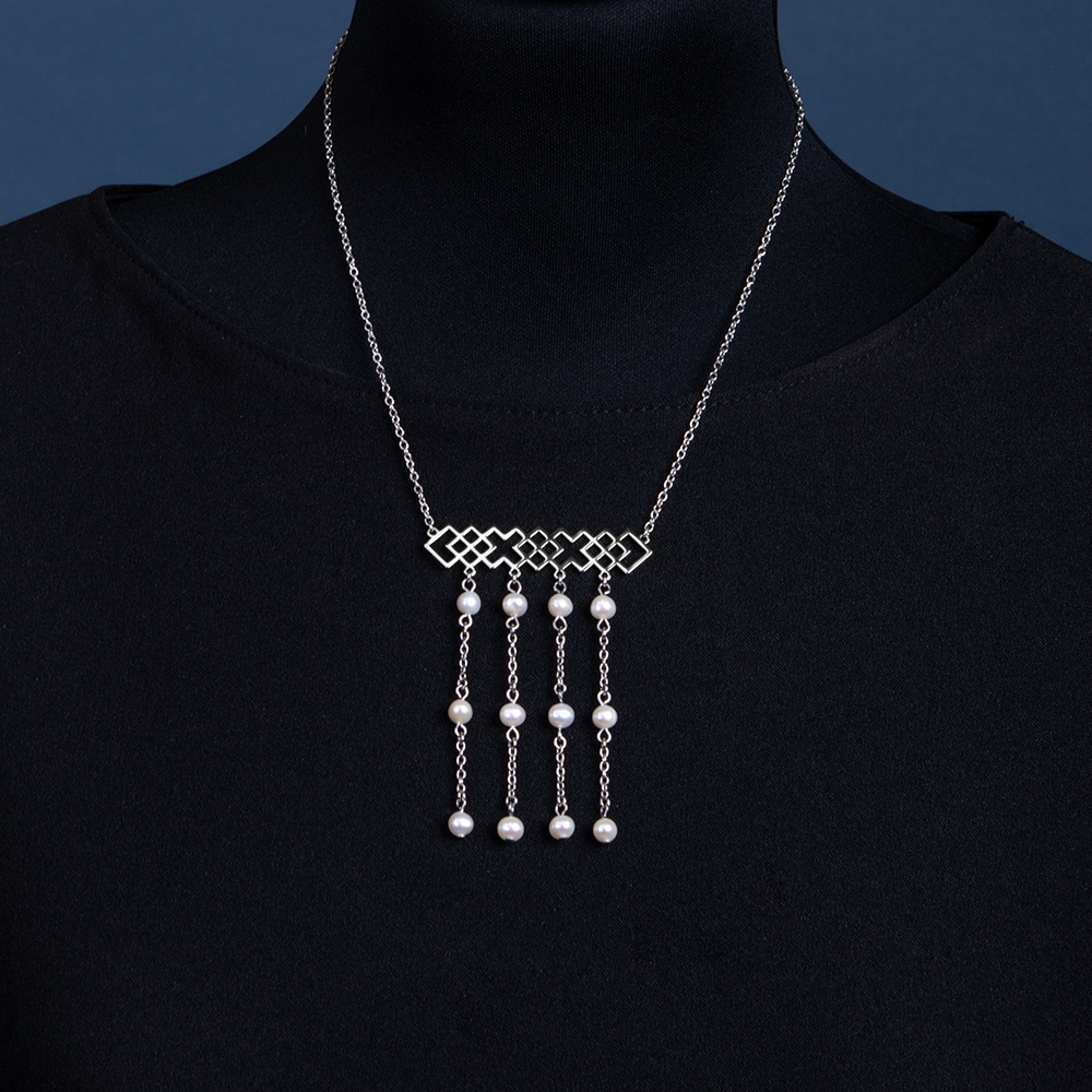 Náhrdelník Novohrad - pás - dlhý +perly