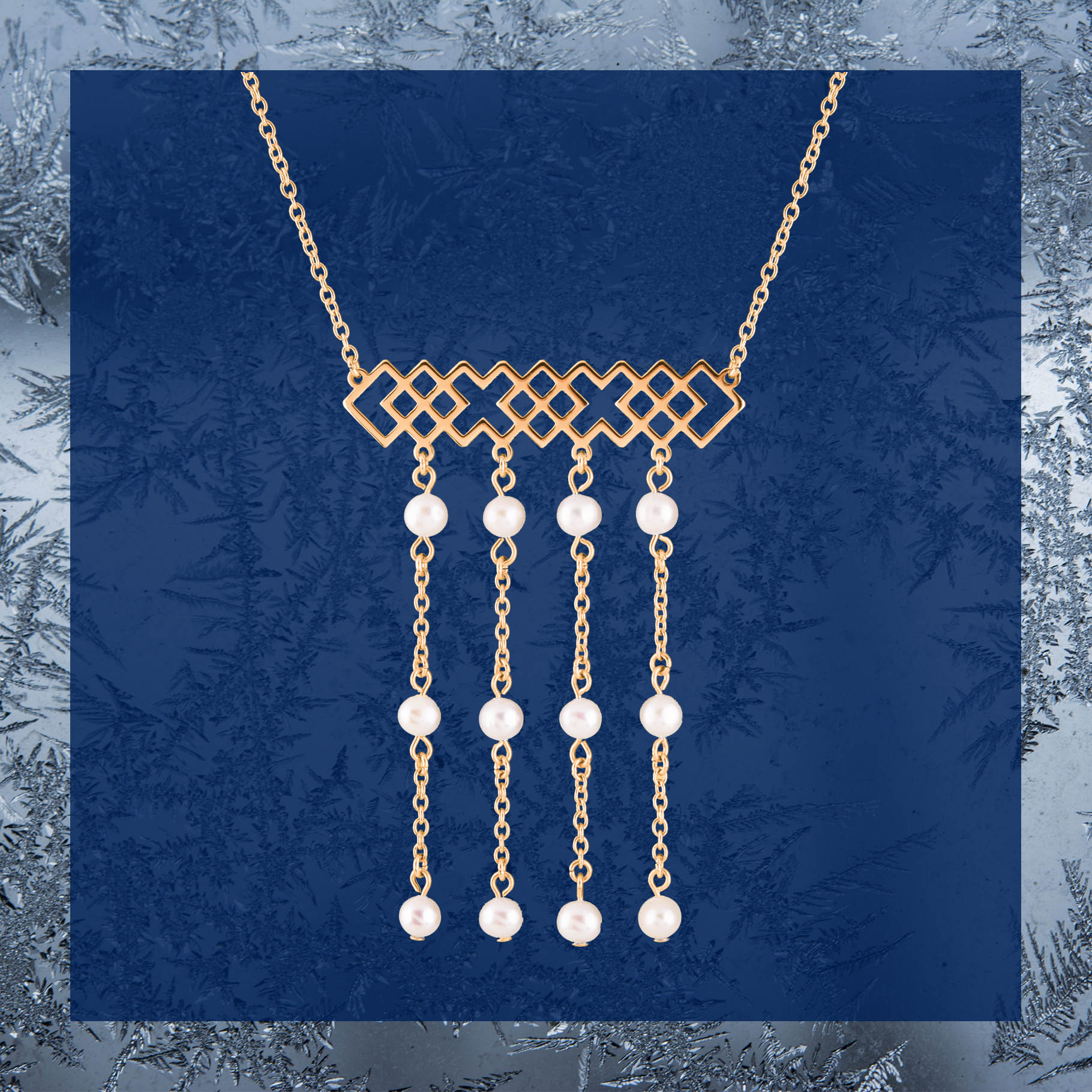 Náhrdelník Novohrad - pás - dlhý +perly