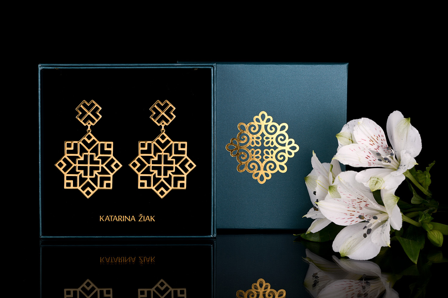 Náušnice Novohrad - štvorec 6