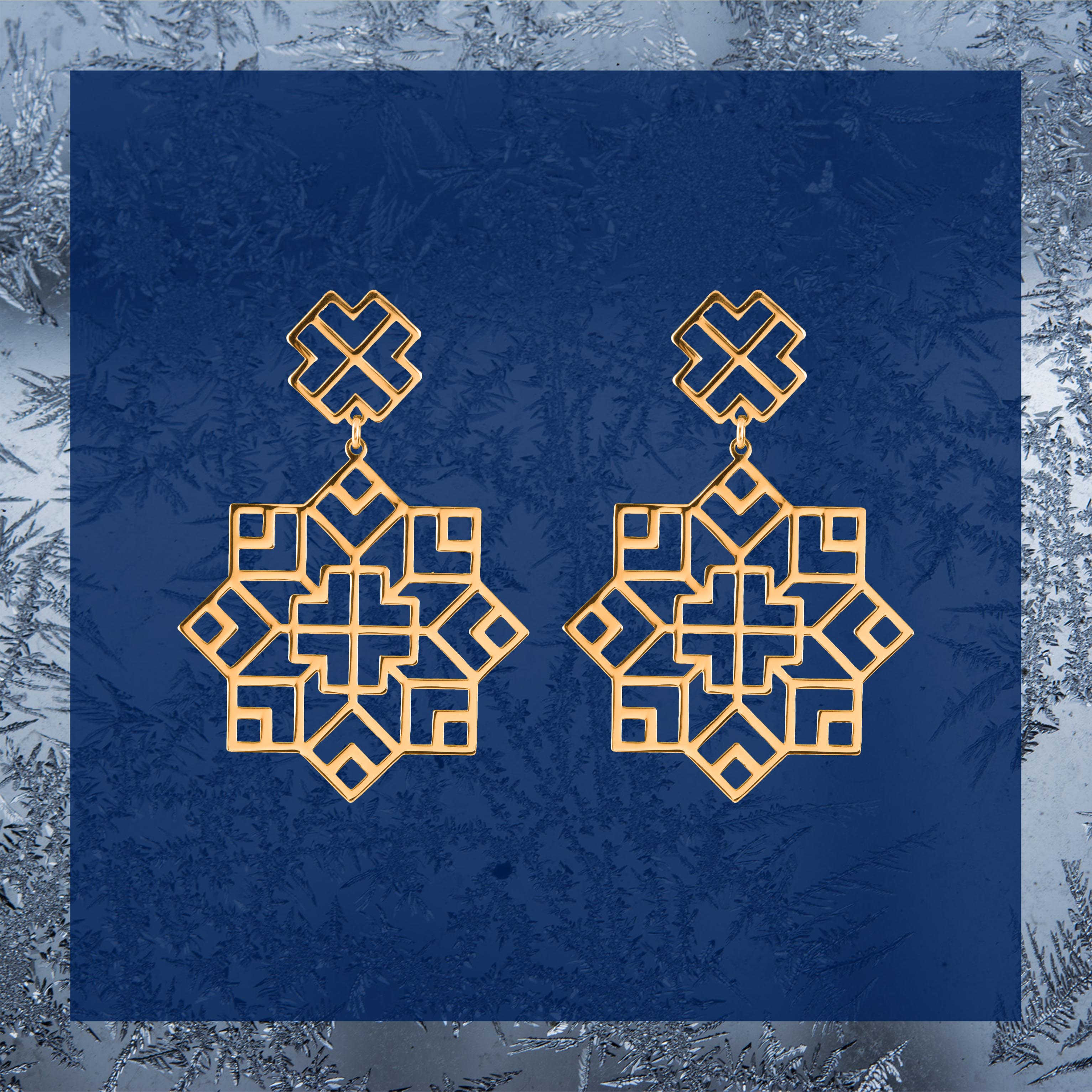 Náušnice Novohrad - štvorec 6