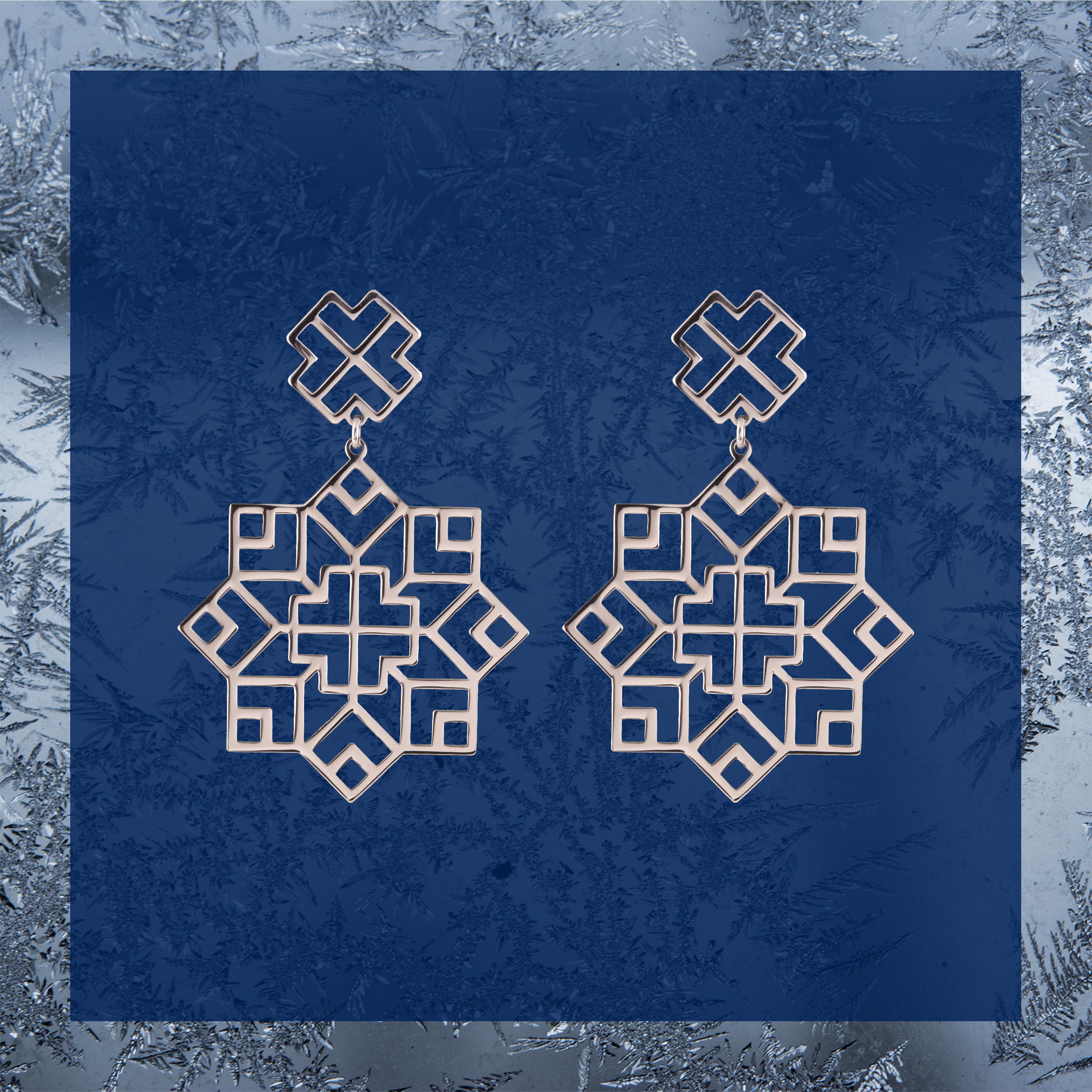 Náušnice Novohrad - štvorec 6