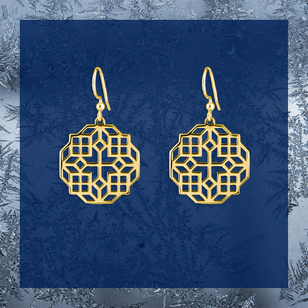 Náušnice – Novohrad ornament hviezda 1