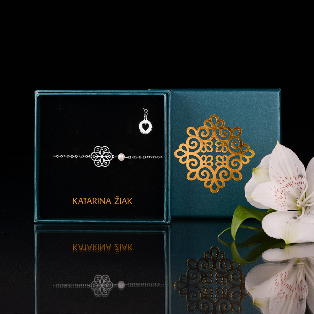 Náramok Kvet života 1 – retiazka + perla