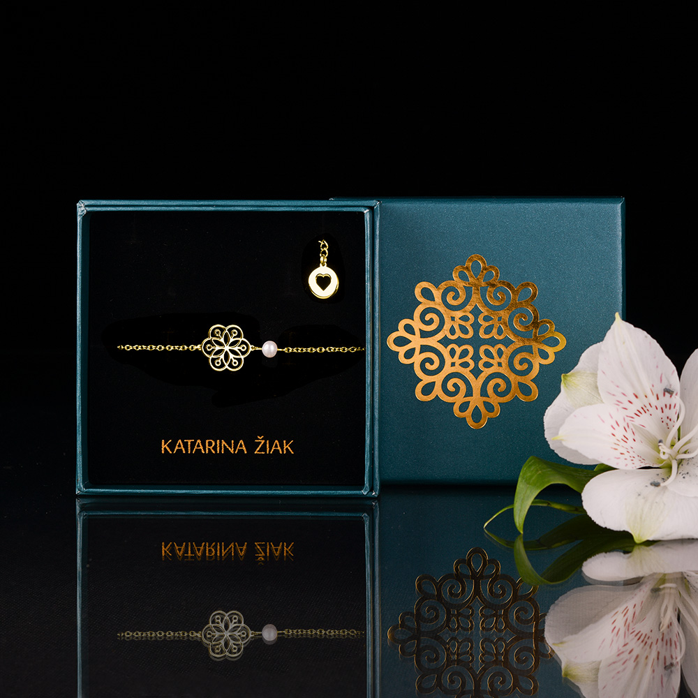 Náramok Kvet života 1 – retiazka + perla