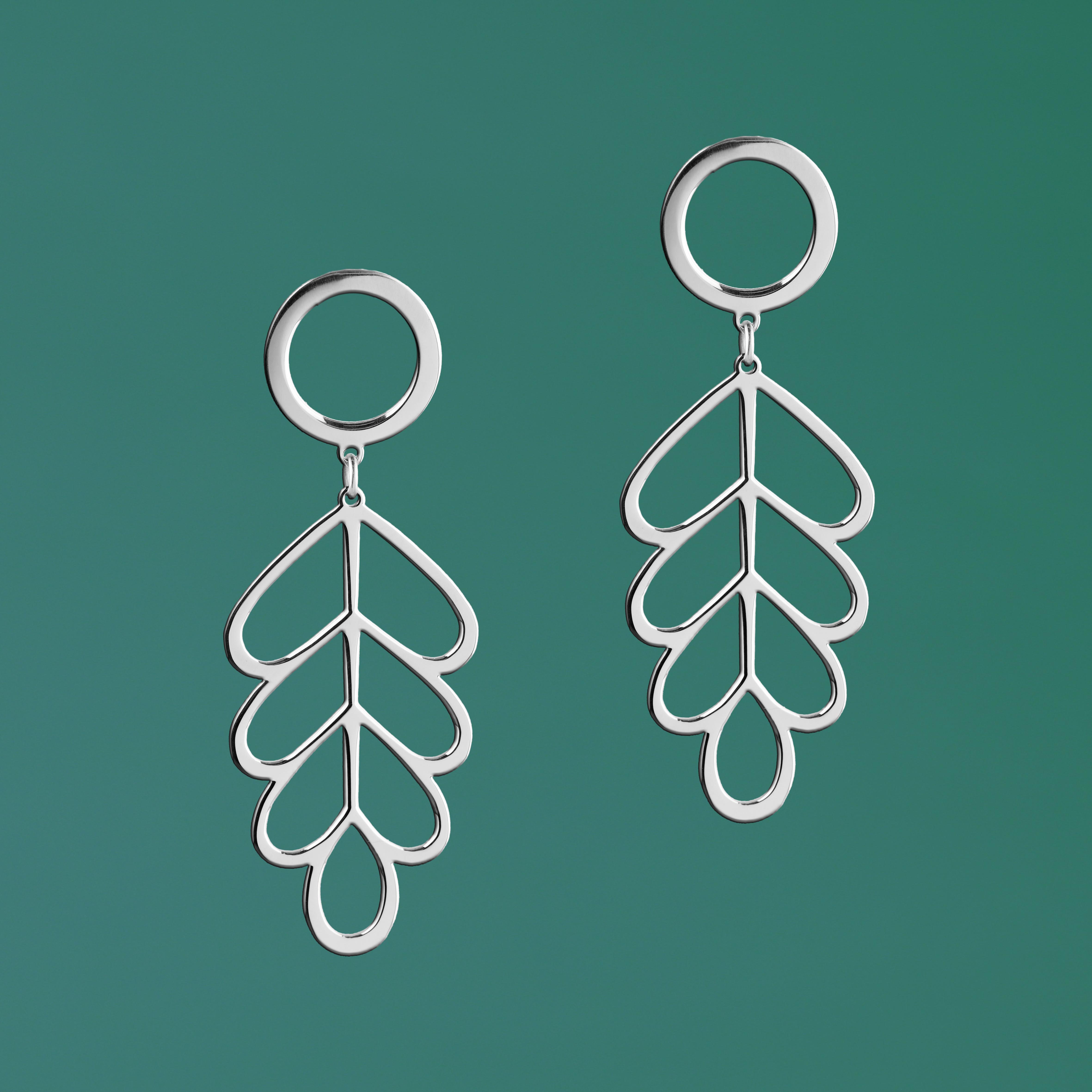 Náušnice dubový list