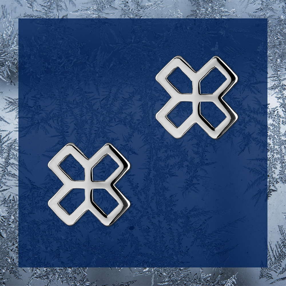 Napichovacie náušnice - Novohrad krížik 2