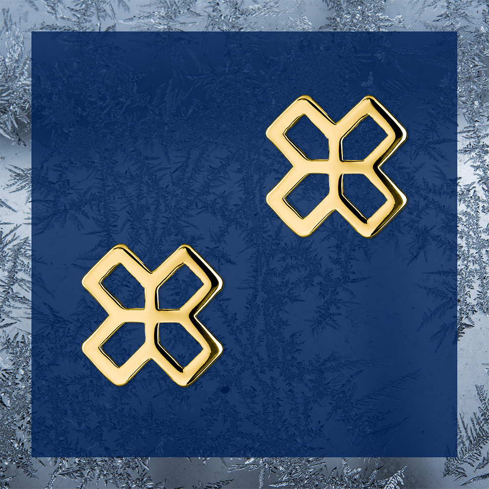 Napichovacie náušnice - Novohrad krížik 2