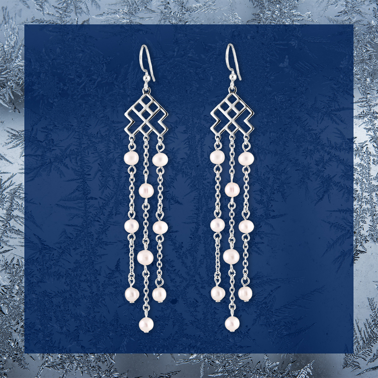 Náušnice – Novohrad vodopád + perly 1 - háčik