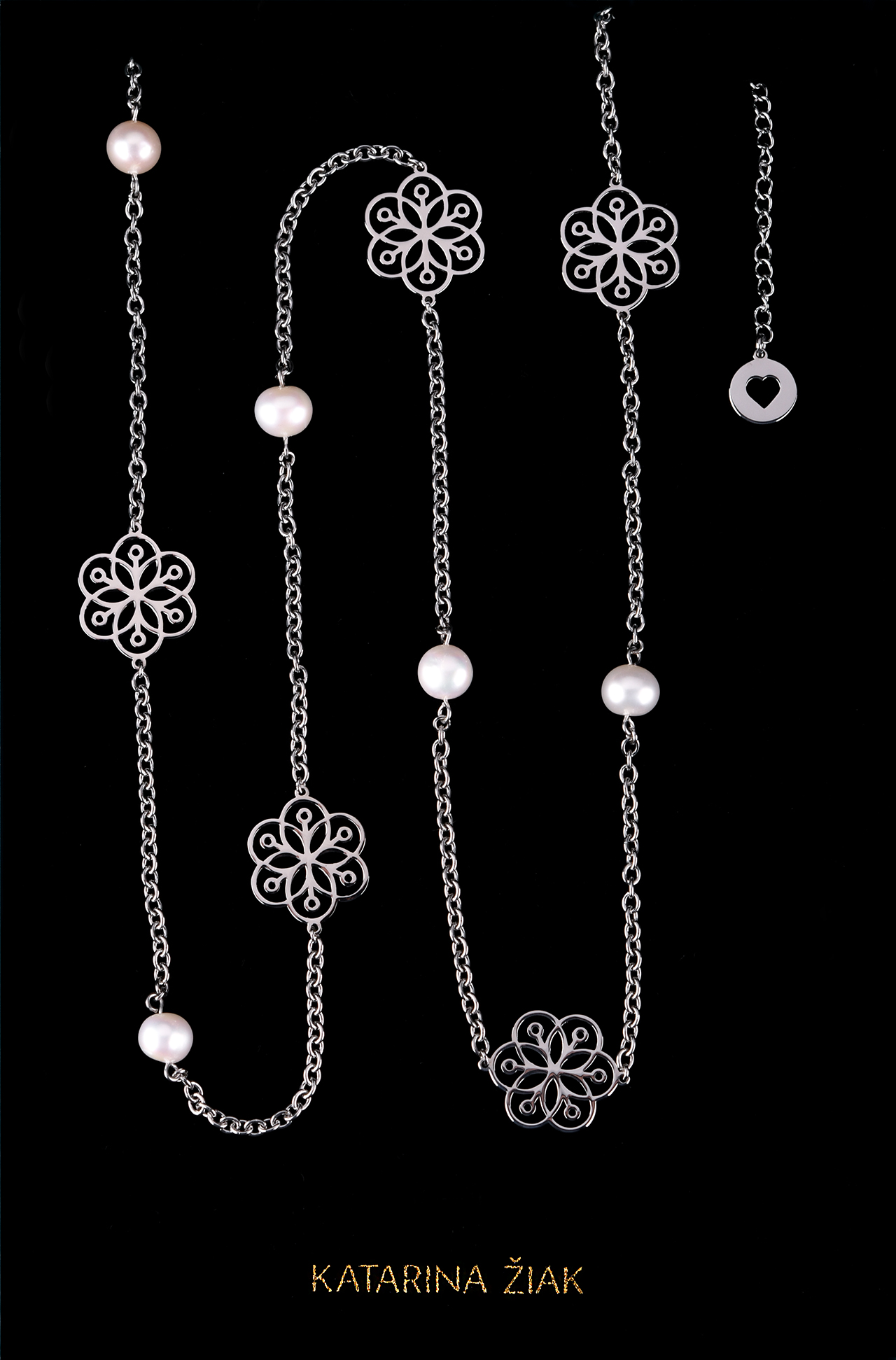 Retiazka kvet života -1 + perly