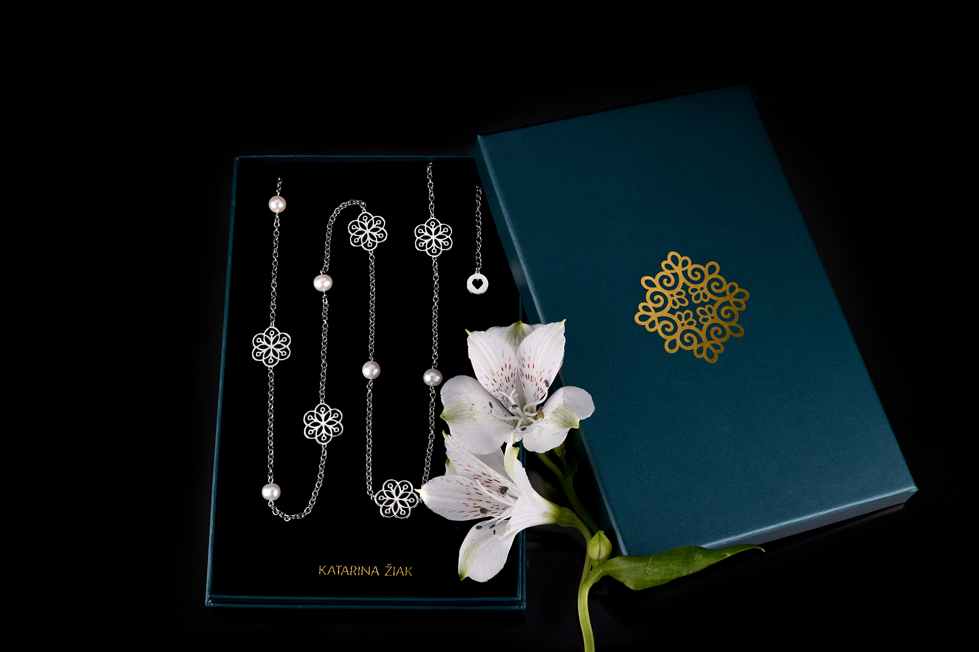 Retiazka kvet života -1 + perly