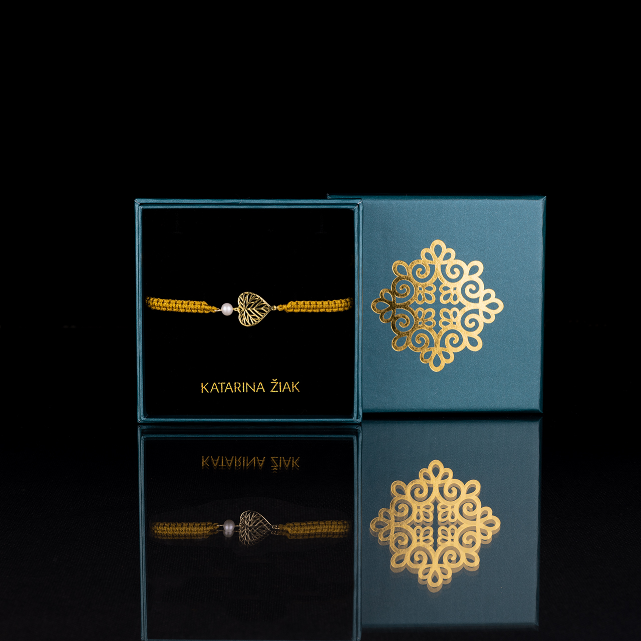 Náramok lipa – šnúrka + perla