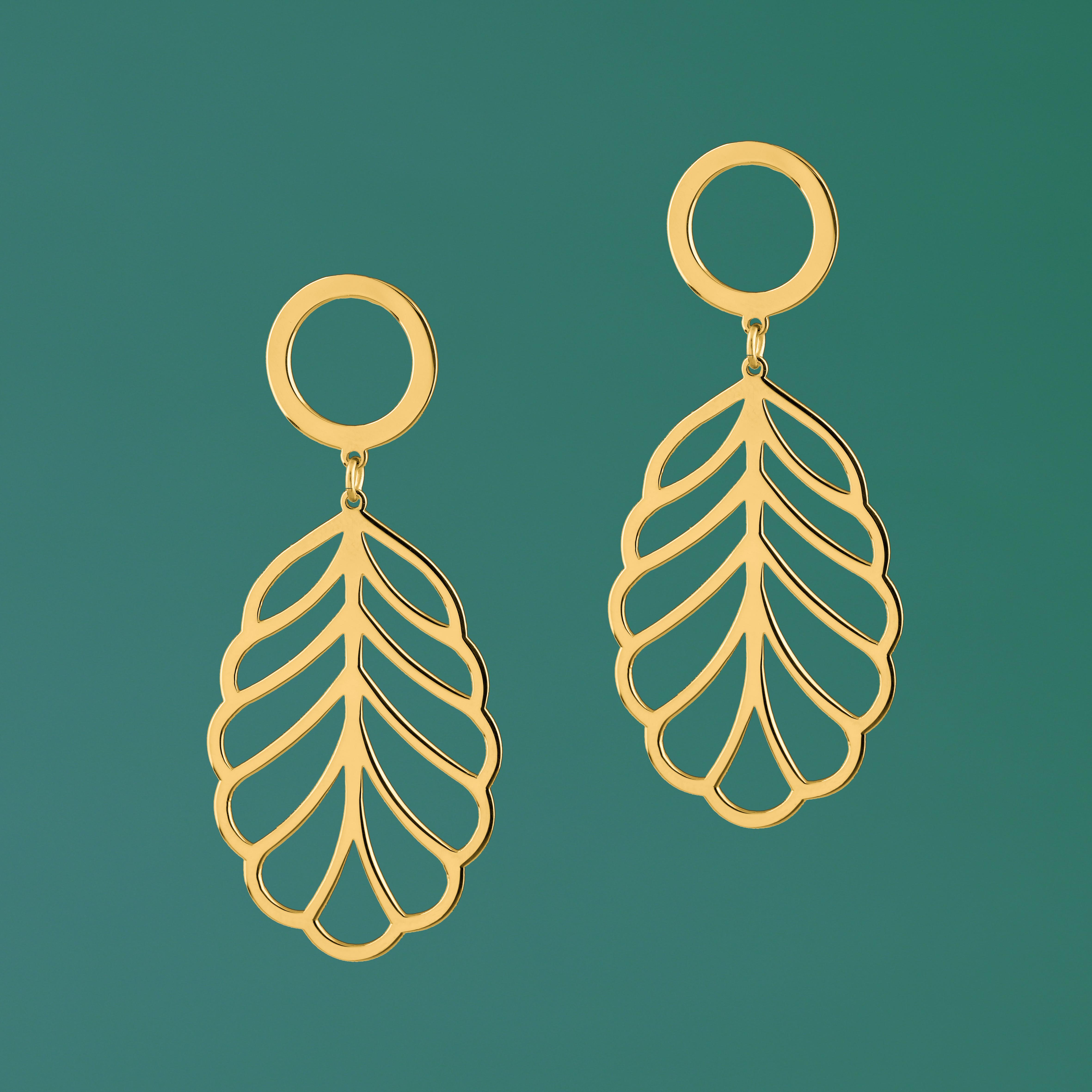 Náušnice jelšový list