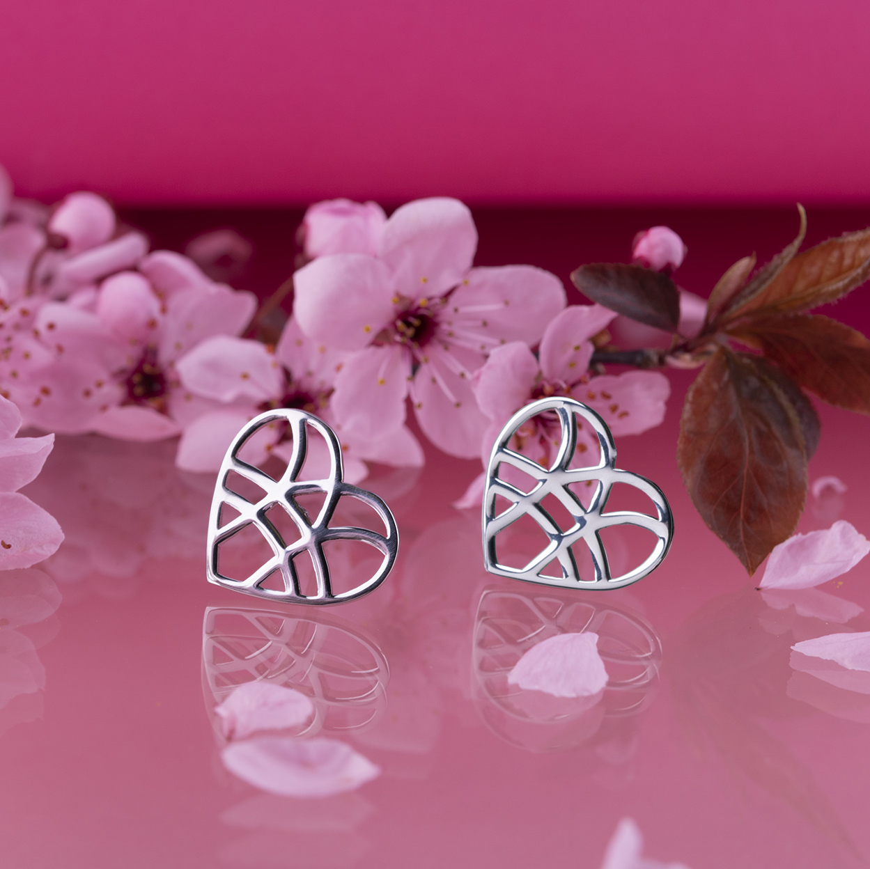 Napichovacie náušnice srdiečka