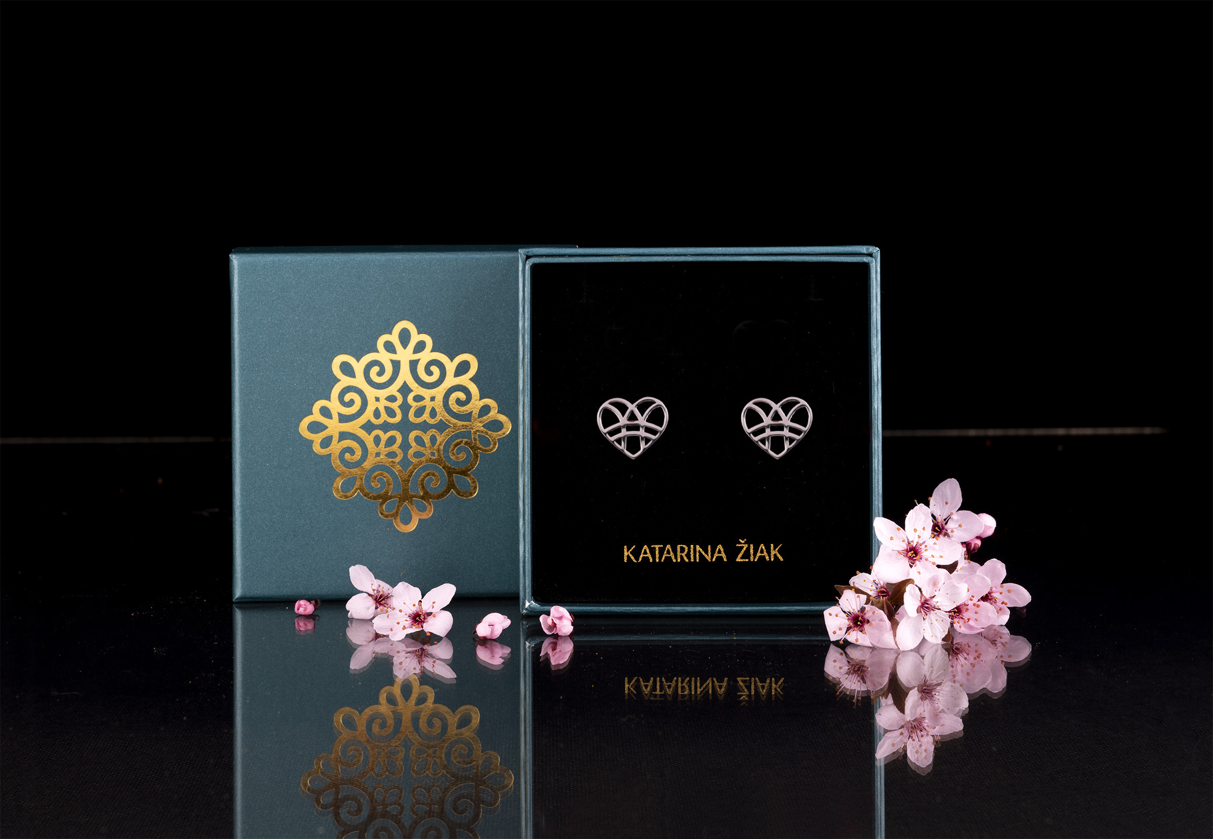 Napichovacie náušnice srdiečka