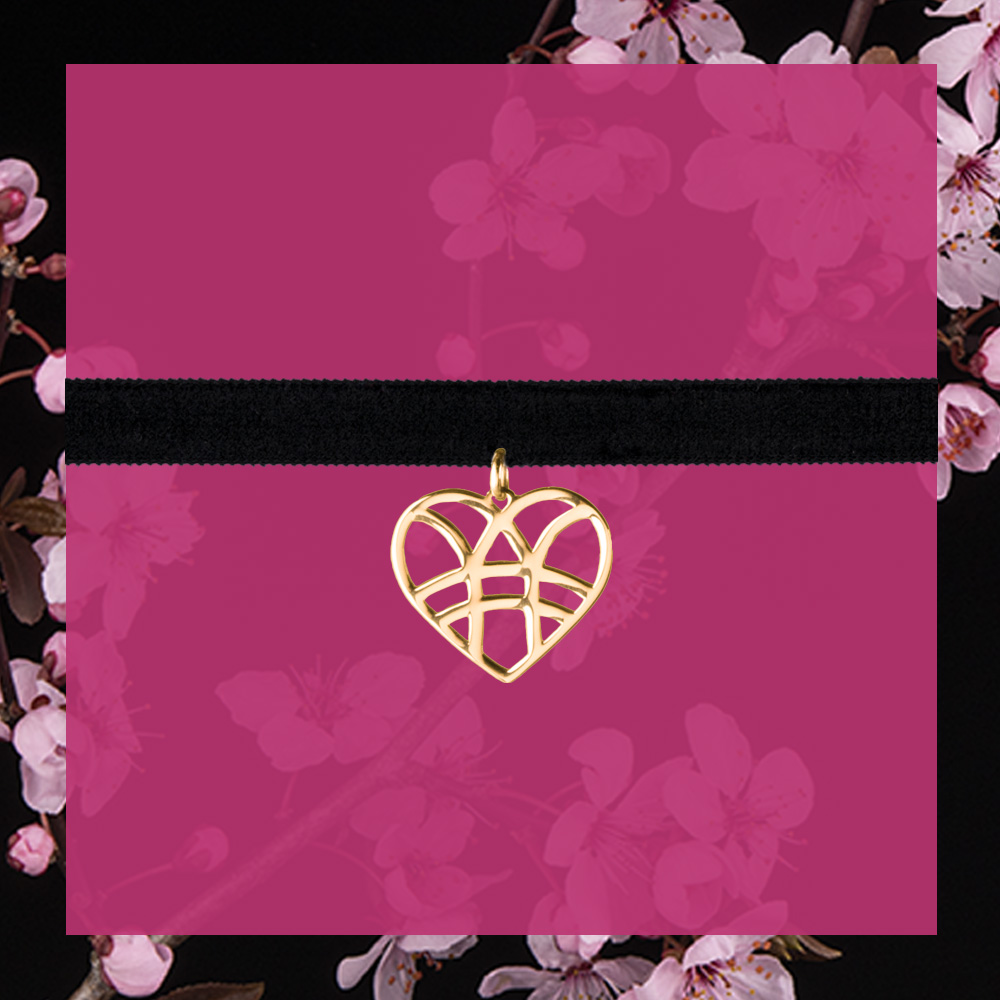 Náhrdelník choker srdce