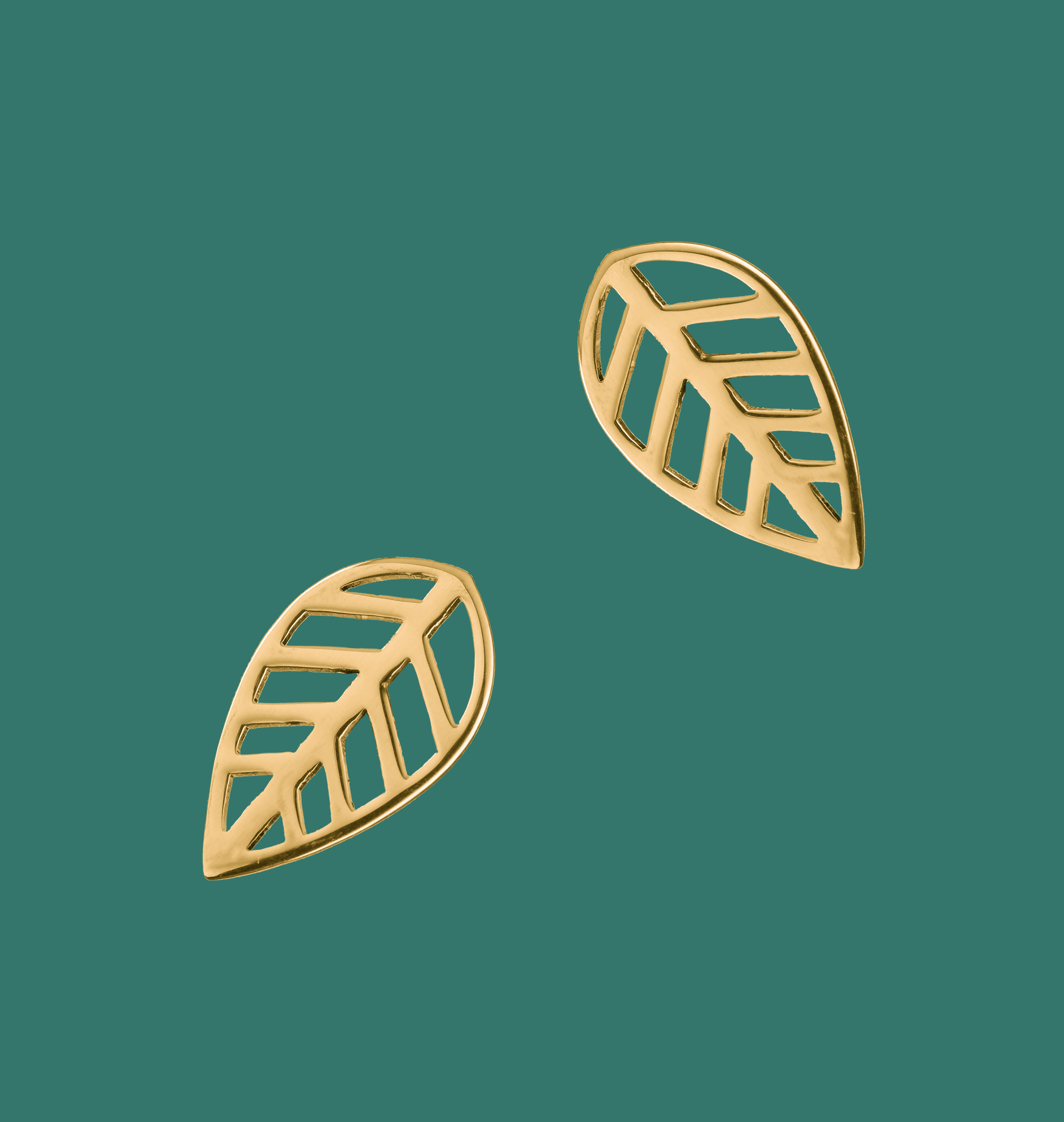 Napichovacie náušnice malý bukový list