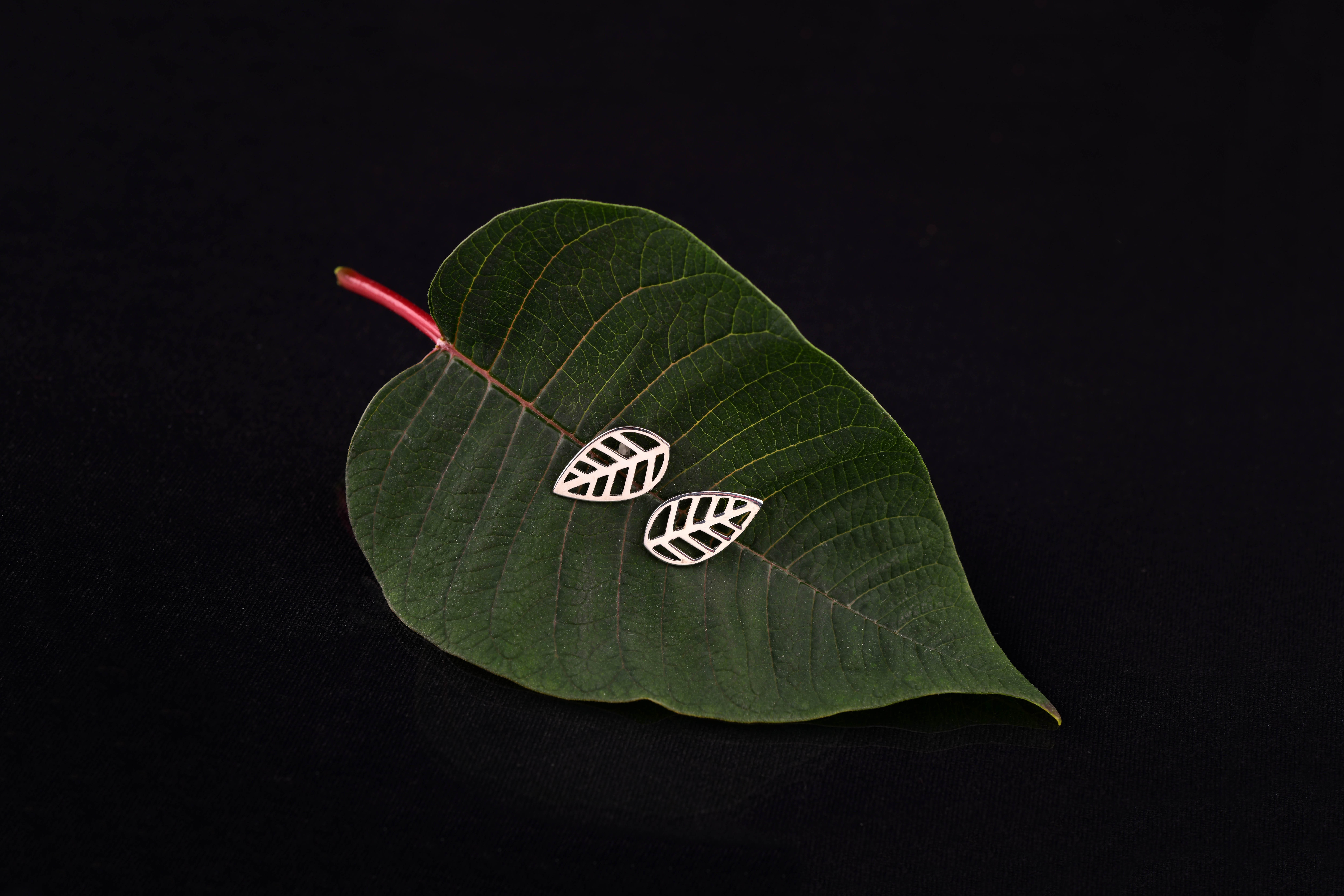 Napichovacie náušnice malý bukový list