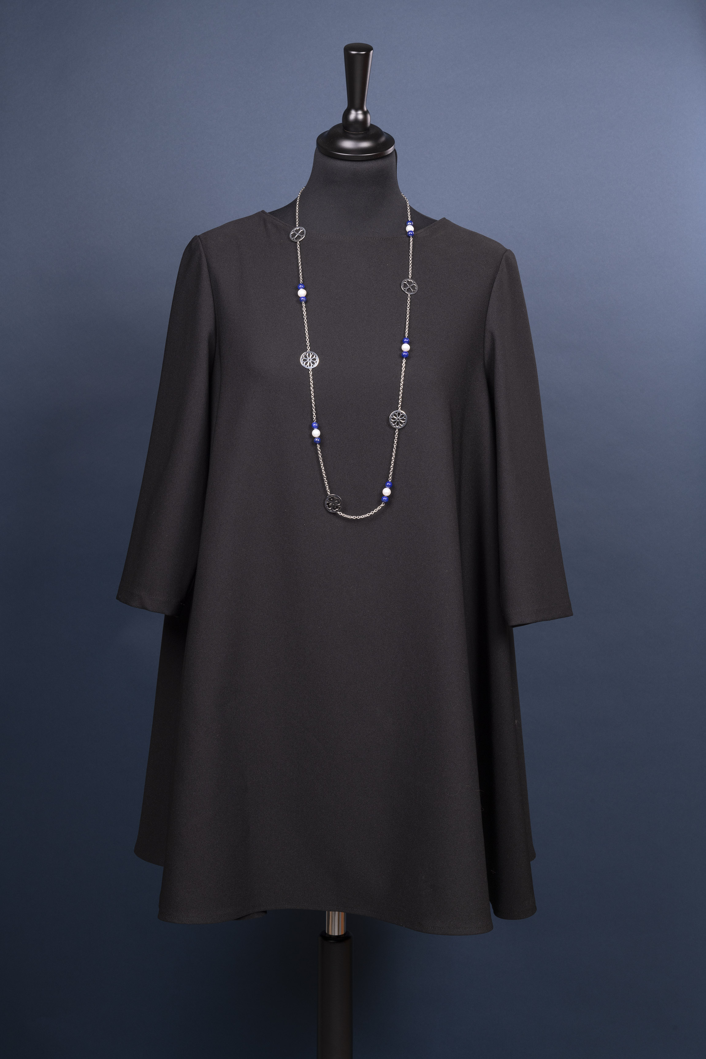 Retiazka čipka kruhy kvietky - kombinované + perla/lapis